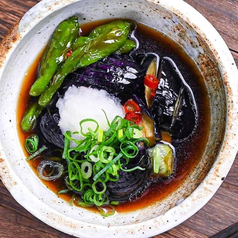 Nasu no Agebitashi (Deep-Fried Eggplant in Broth)