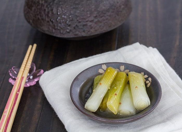 Negi no Misoae (Green Onions with Miso Dressing)