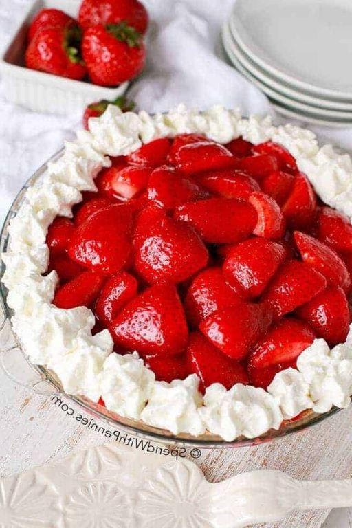 No Bake Strawberry Cheesecake Pie