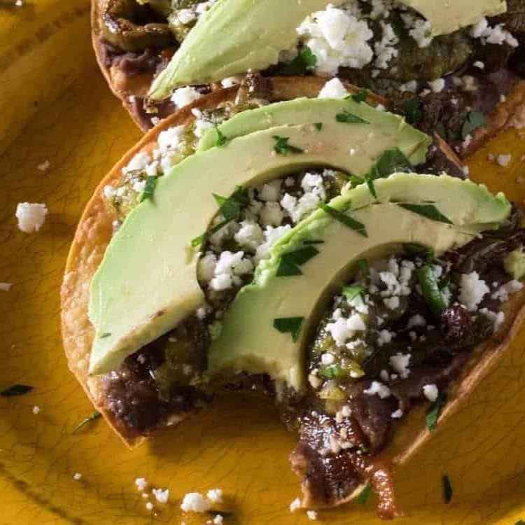 Nopalitos and Black Bean Tostadas
