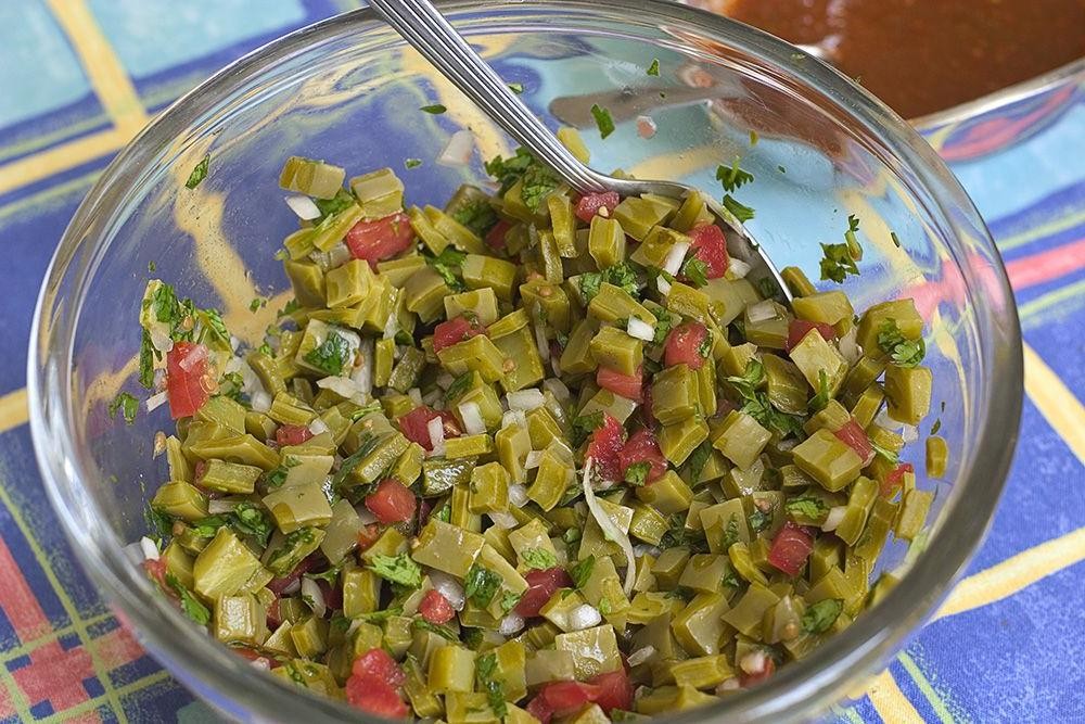 Nopalitos and Cactus Pear Salsa