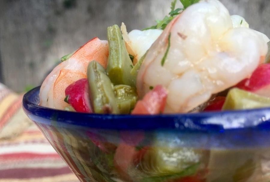 Nopalitos and Shrimp Ceviche
