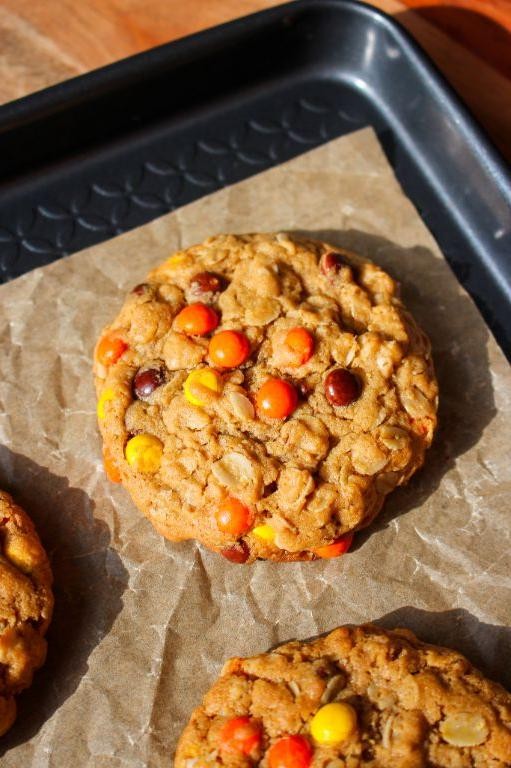 Oatmeal Reese Pieces Cookies