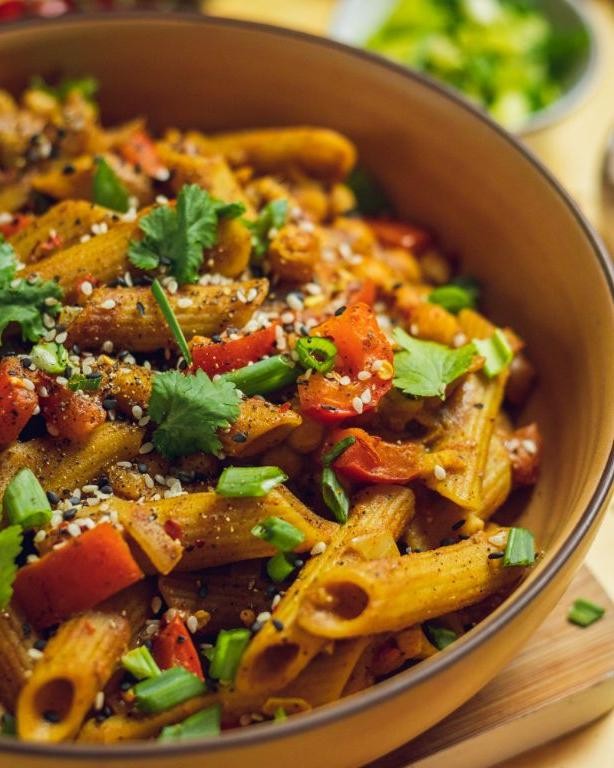 One Pot Coconut Curry Chicken Pasta