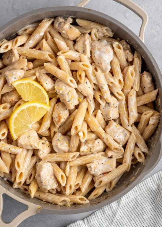 One Pot Lemon Butter Chicken Pasta