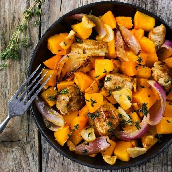 One-Pan Chicken and Butternut Squash Skillet