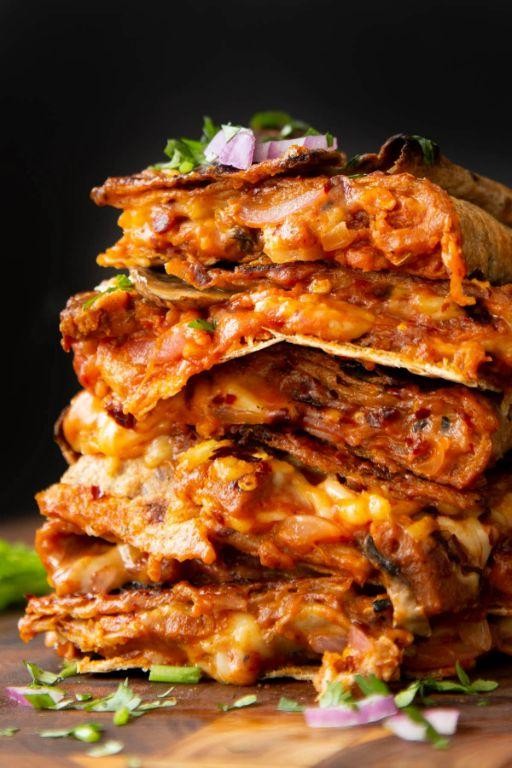 One-Pan Pepperoni Pizza Quesadillas