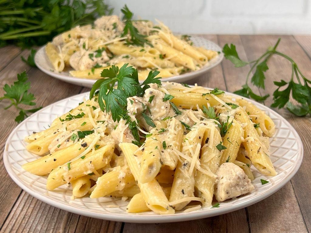 One-Pot Garlic Parmesan Chicken Noodle Soup