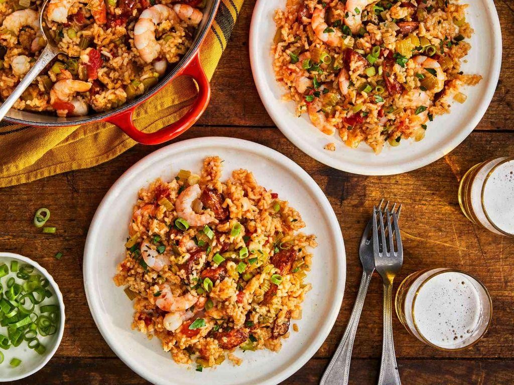 One-Pot Jambalaya with Shrimp and Sausage