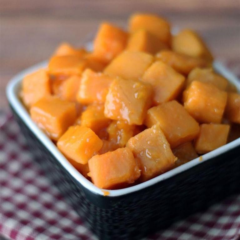 Orange Glazed Diced Sweet Potatoes