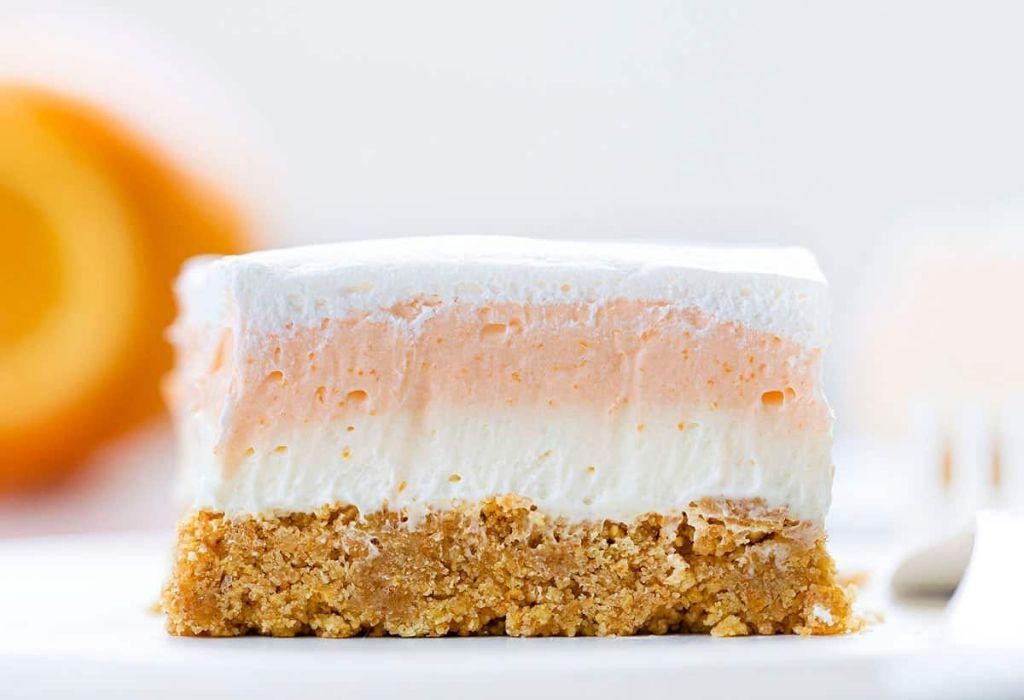 Orange Jello and Graham Cracker Crust Bars