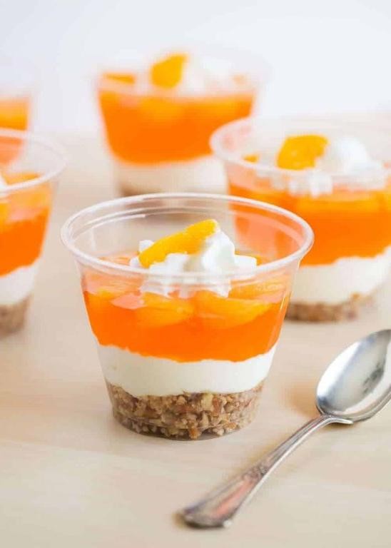 Orange Jello and Yogurt Parfait