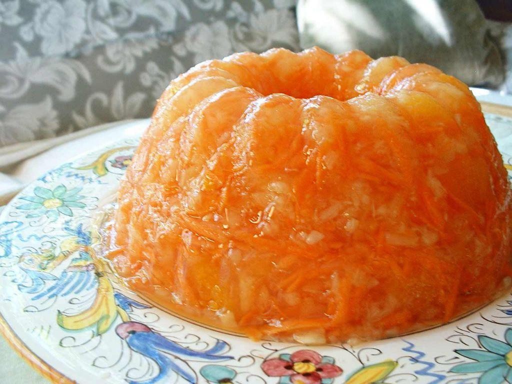 Orange Jello with Pineapple Chunks