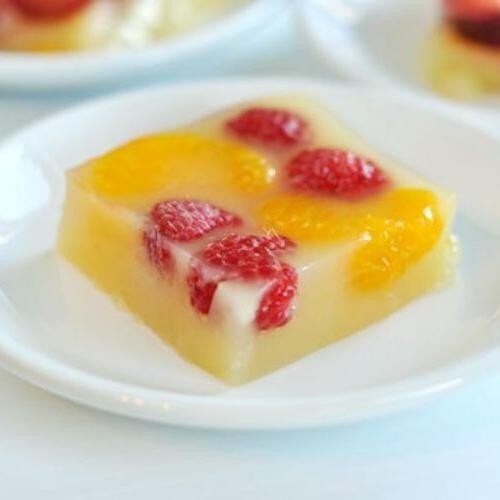 Orange Jello with Sparkling Soda Infusion
