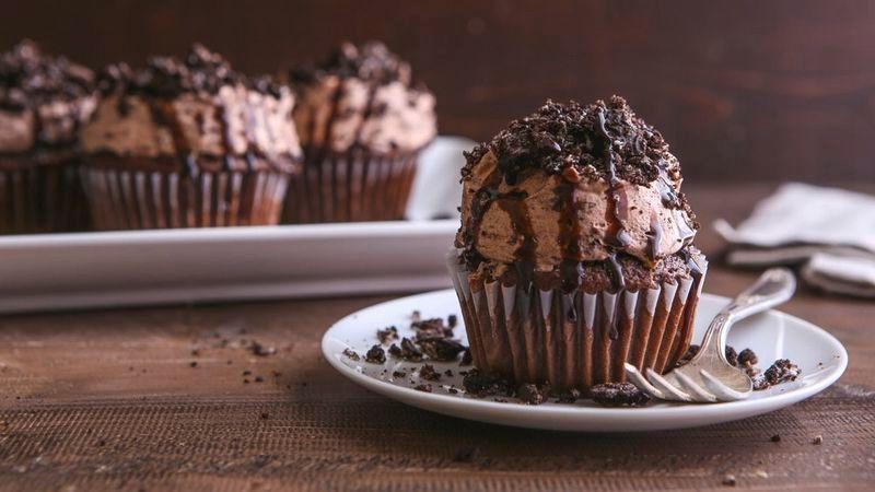 Oreo Mud Pie Cupcakes