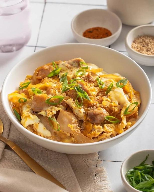 Oyakodon with Caramelized Onions