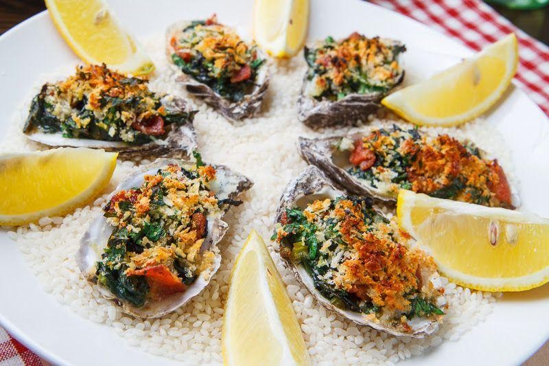 Oysters Rockefeller with Spinach and Bacon