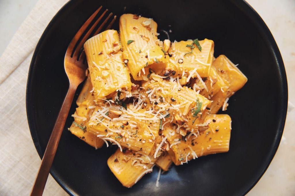 Paccheri with Creamy Pumpkin and Sage Sauce