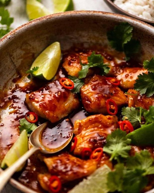 Pan-Seared Thrasher Shark with Chili Lime Sauce