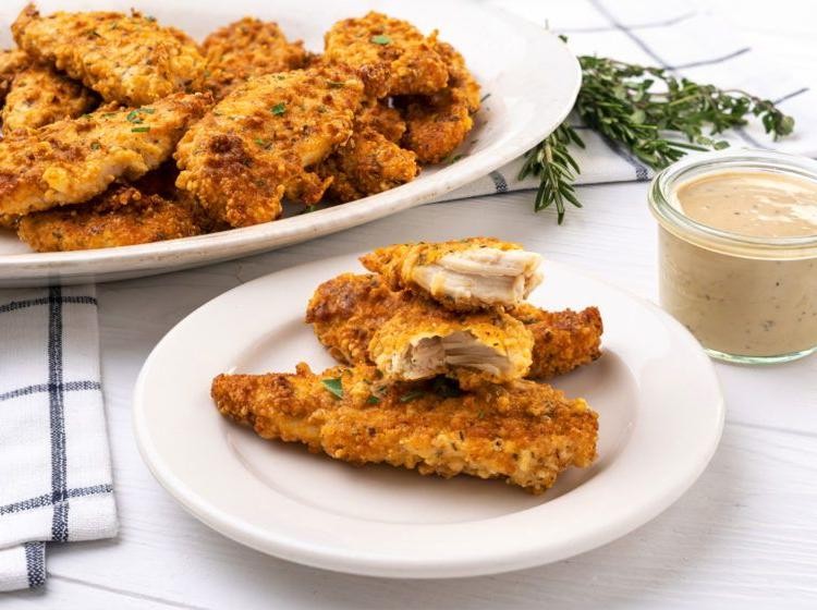 Parmesan Crusted Air Fryer Chicken Tenders