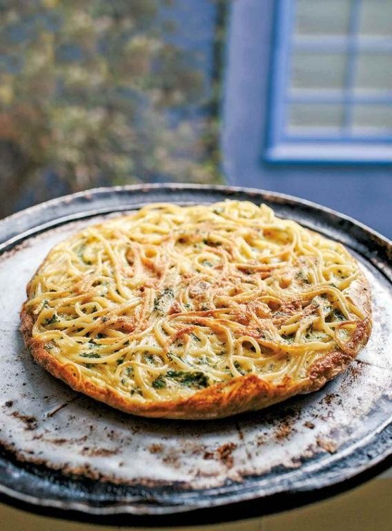 Pasta Frittata with Parmesan and Herbs