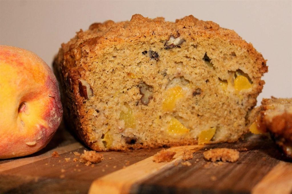 Peach Pecan Streusel Bread
