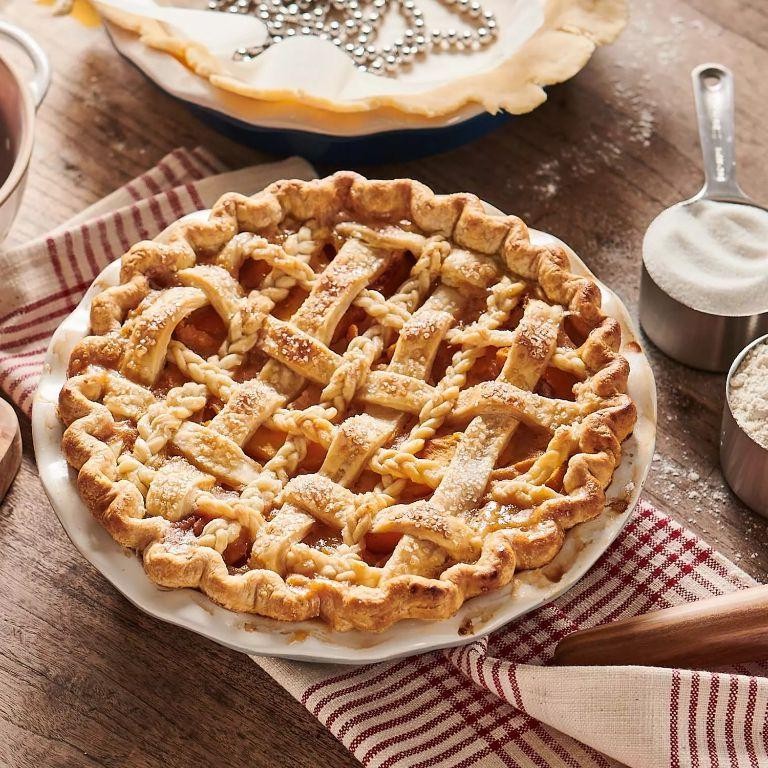 Peach Pie with Lattice Crust
