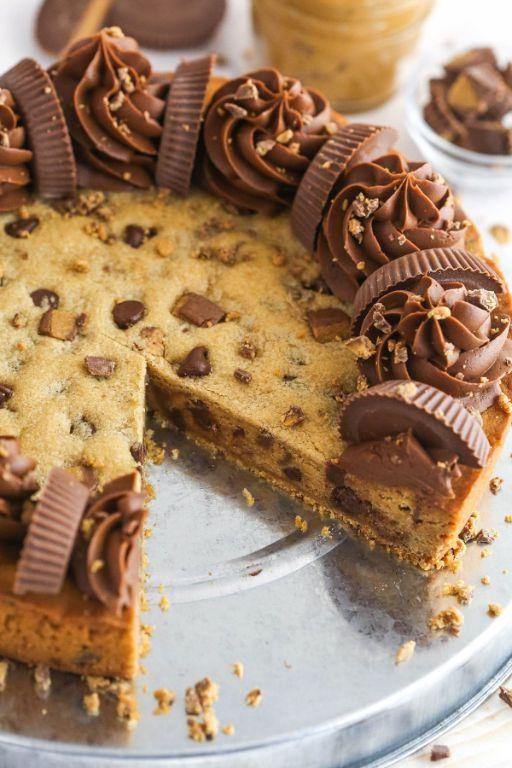 Peanut Butter Chocolate Chip Cookie Cake
