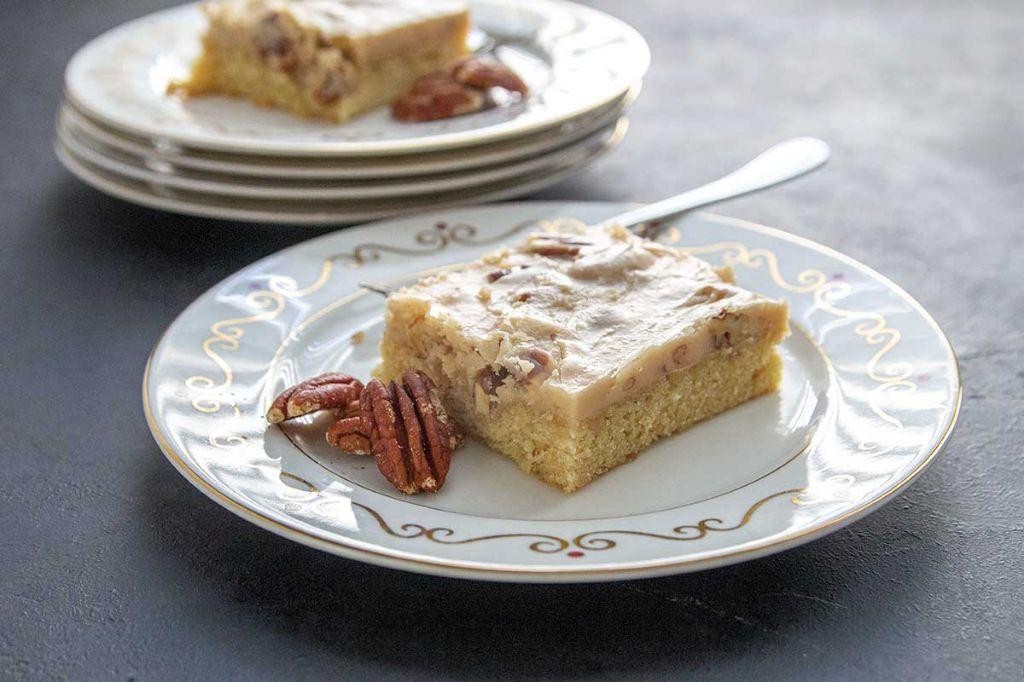 Pecan Praline Texas Sheet Cake