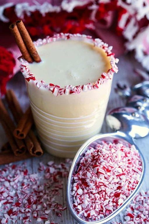 Peppermint RumChata Eggnog
