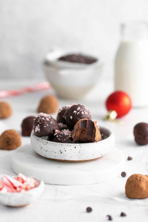 Peppermint RumChata Truffles