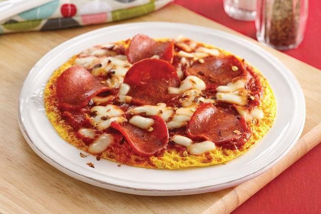 Pepperoni and Cheese Breakfast Pizza