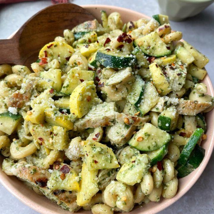 Pesto Alfredo with Grilled Chicken