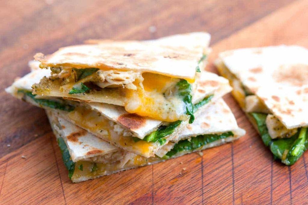 Pesto Chicken Quesadilla