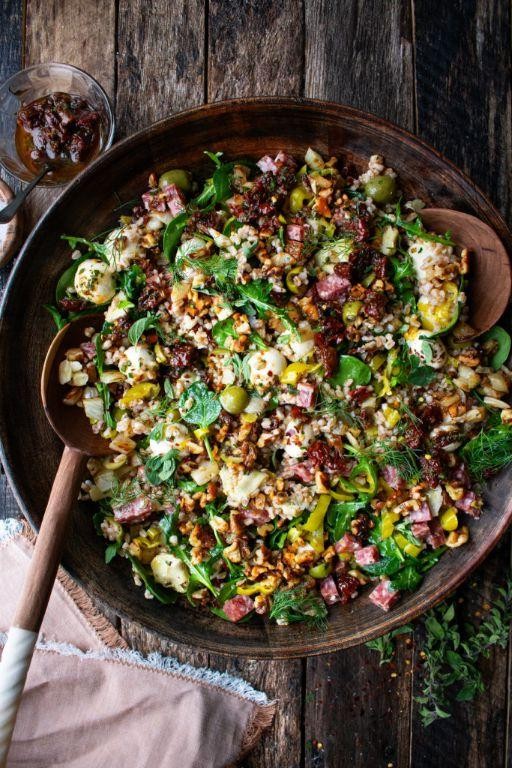 Pesto Farro Salad with Sun-Dried Tomatoes