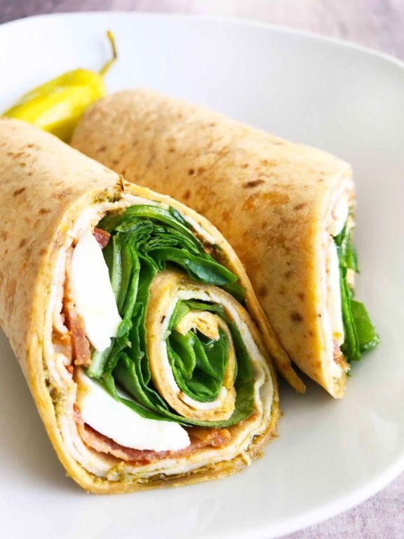 Pesto Veggie Wrap with Sun-Dried Tomatoes