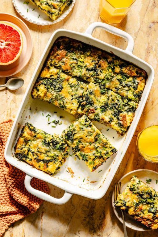 Pesto and Egg Gluten Free Breakfast Casserole