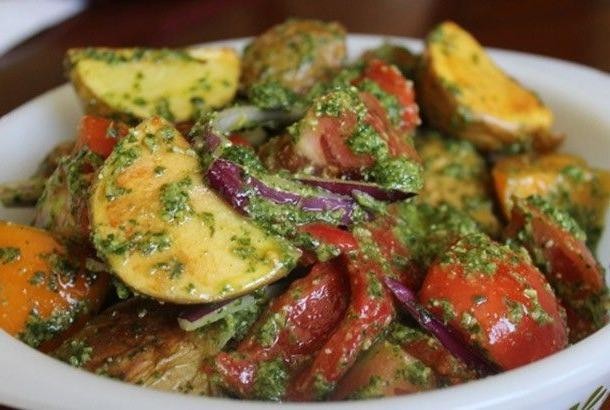 Pesto and Parmesan Red Potato Salad