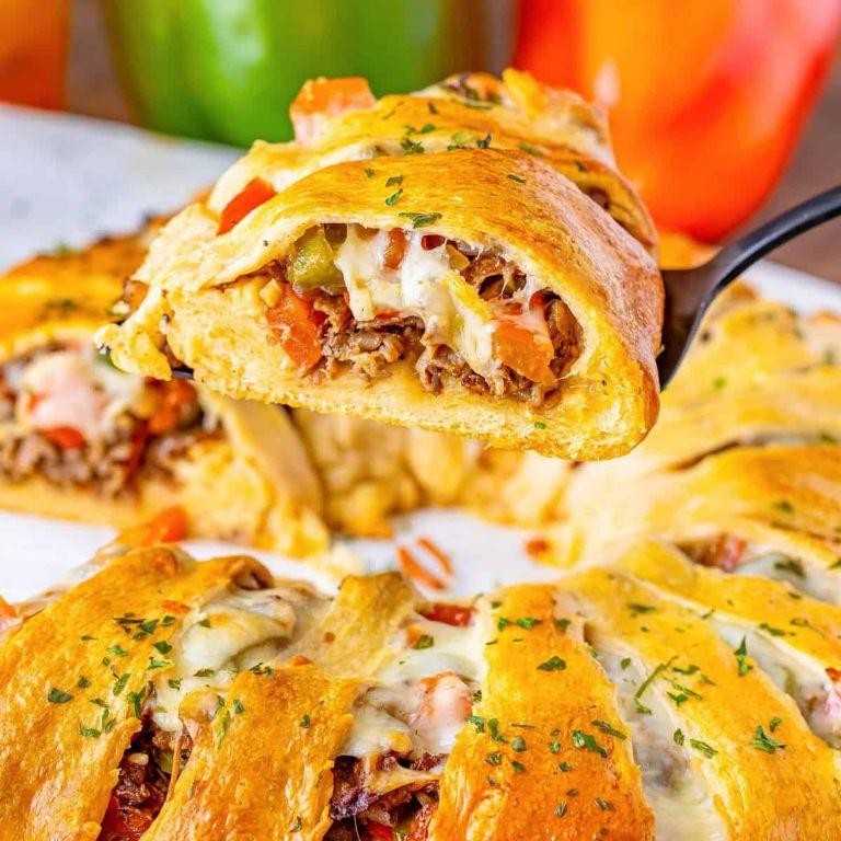 Philly Cheesesteak Stuffed Crescent Rolls