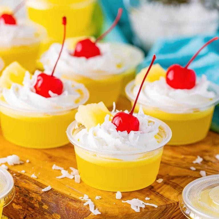 Piña Colada Jello Shooters