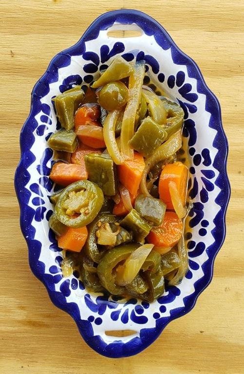 Pickled Nopalitos with Jalapeños and Onions