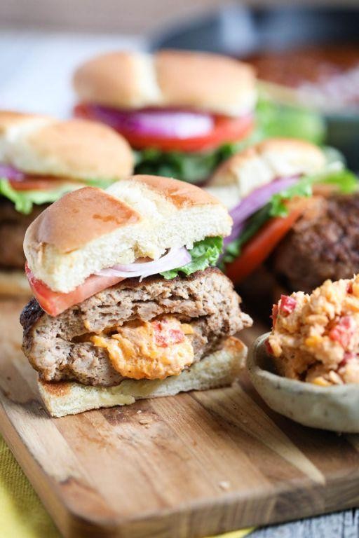 Pimento Cheese Stuffed Hamburger Patty