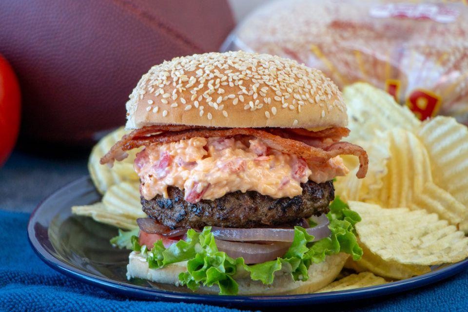 Pimento Cheese and Bacon Burgers