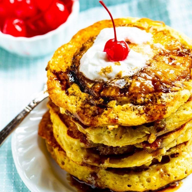 Pineapple Juice and Banana Pancakes