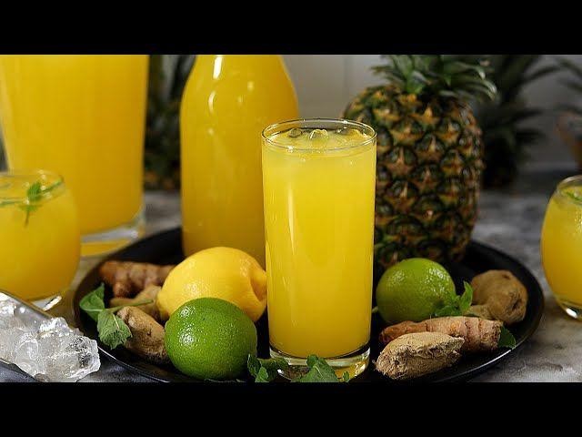 Pineapple Juice and Ginger Detox Drink