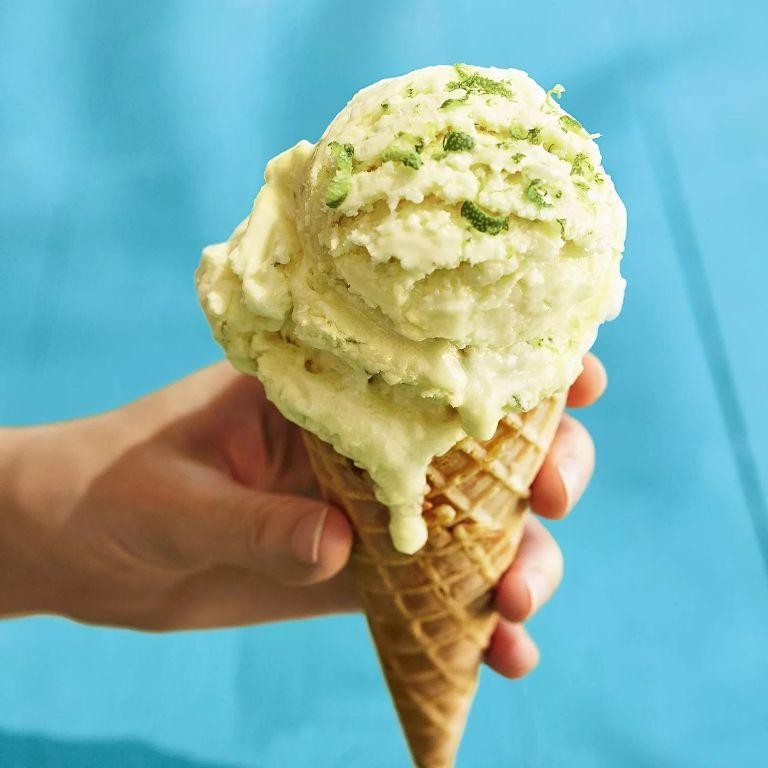 Pineapple Juice and Lime Sorbet