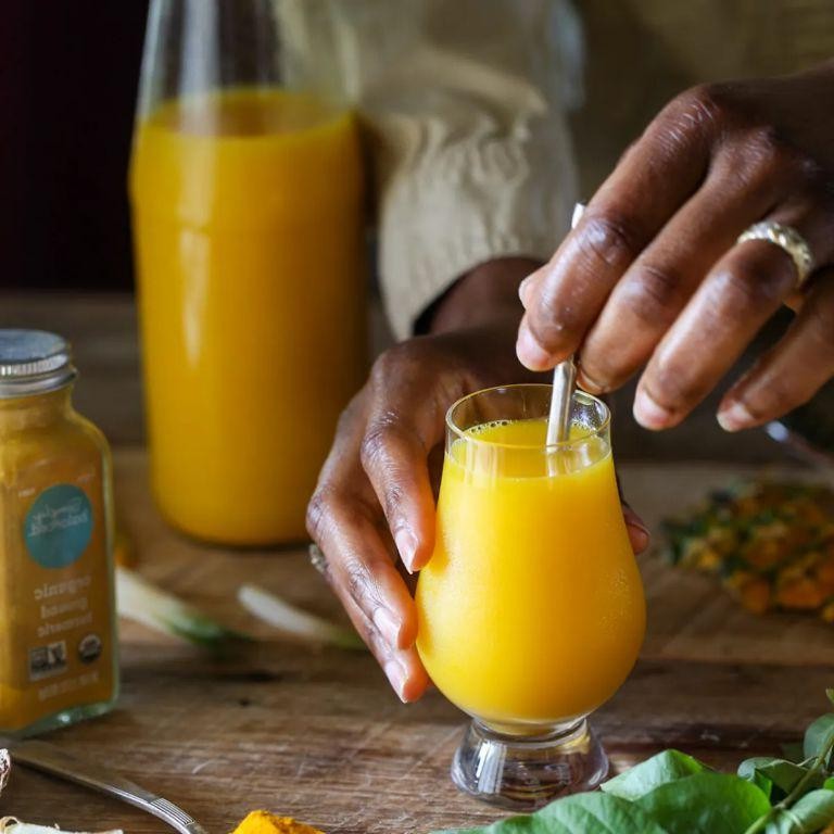 Pineapple Juice and Turmeric Immunity Shot