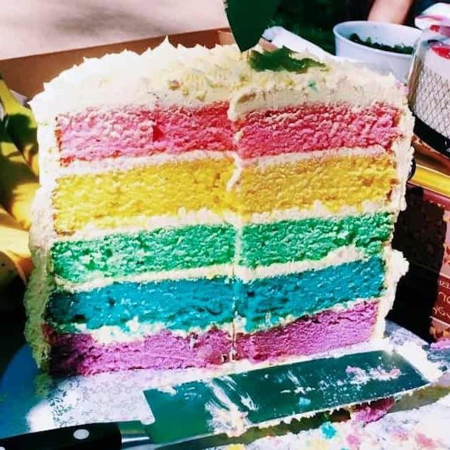Pineapple Rainbow Layer Cake