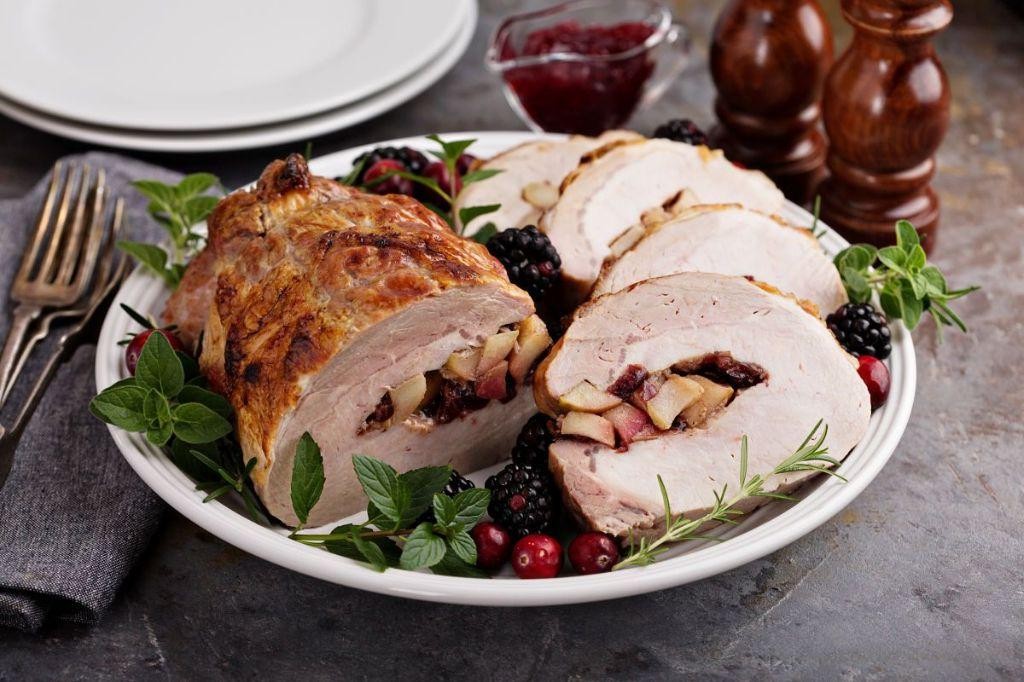 Pink Lady Apple and Cranberry Stuffed Pork Loin