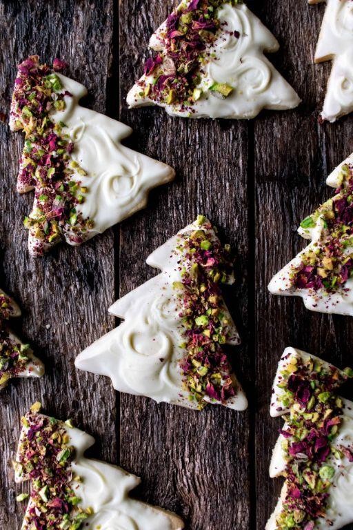 Pistachio Rose Butter Cookies